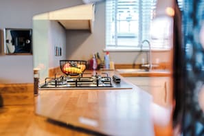 House, Patio | Private kitchen