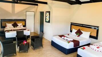 Family Villa, Patio, Pool View | In-room safe, desk, iron/ironing board, free WiFi