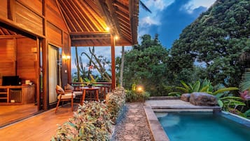 Villa, 1 chambre, piscine privée, vue vallée | Vue depuis le balcon