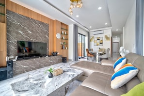 Villa, 3 Bedrooms, Smoking, Private Pool | Living room