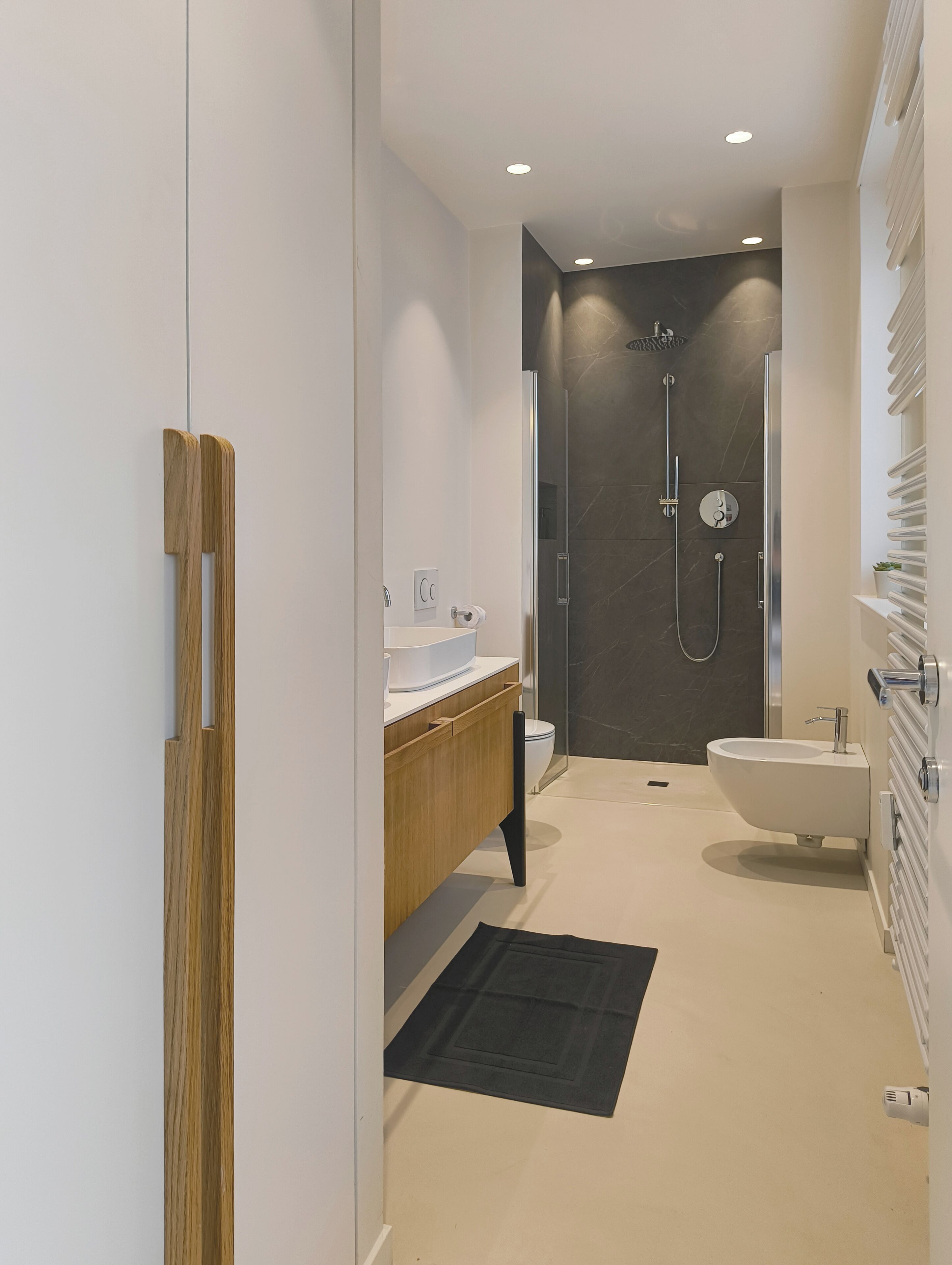 Dusche, Haartrockner, Bidet, Handtücher