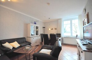 TV, DVD player, stereo