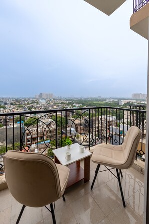 Executive Double Room, Balcony, City View | Balcony - Nova17 inn Greater Noida (Greater Noida)
