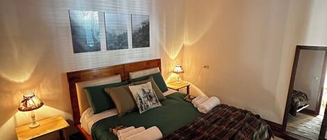 1 غرفة نوم وواي فاي وملاءات أسرّة