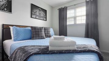 4 bedrooms, iron/ironing board, travel cot, WiFi