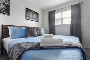 4 bedrooms, iron/ironing board, travel crib, WiFi