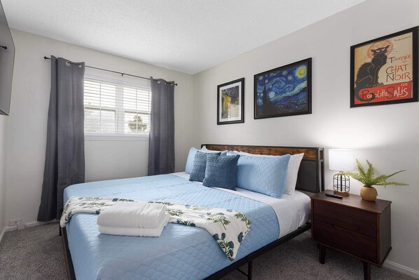 4 bedrooms, iron/ironing board, travel crib, WiFi