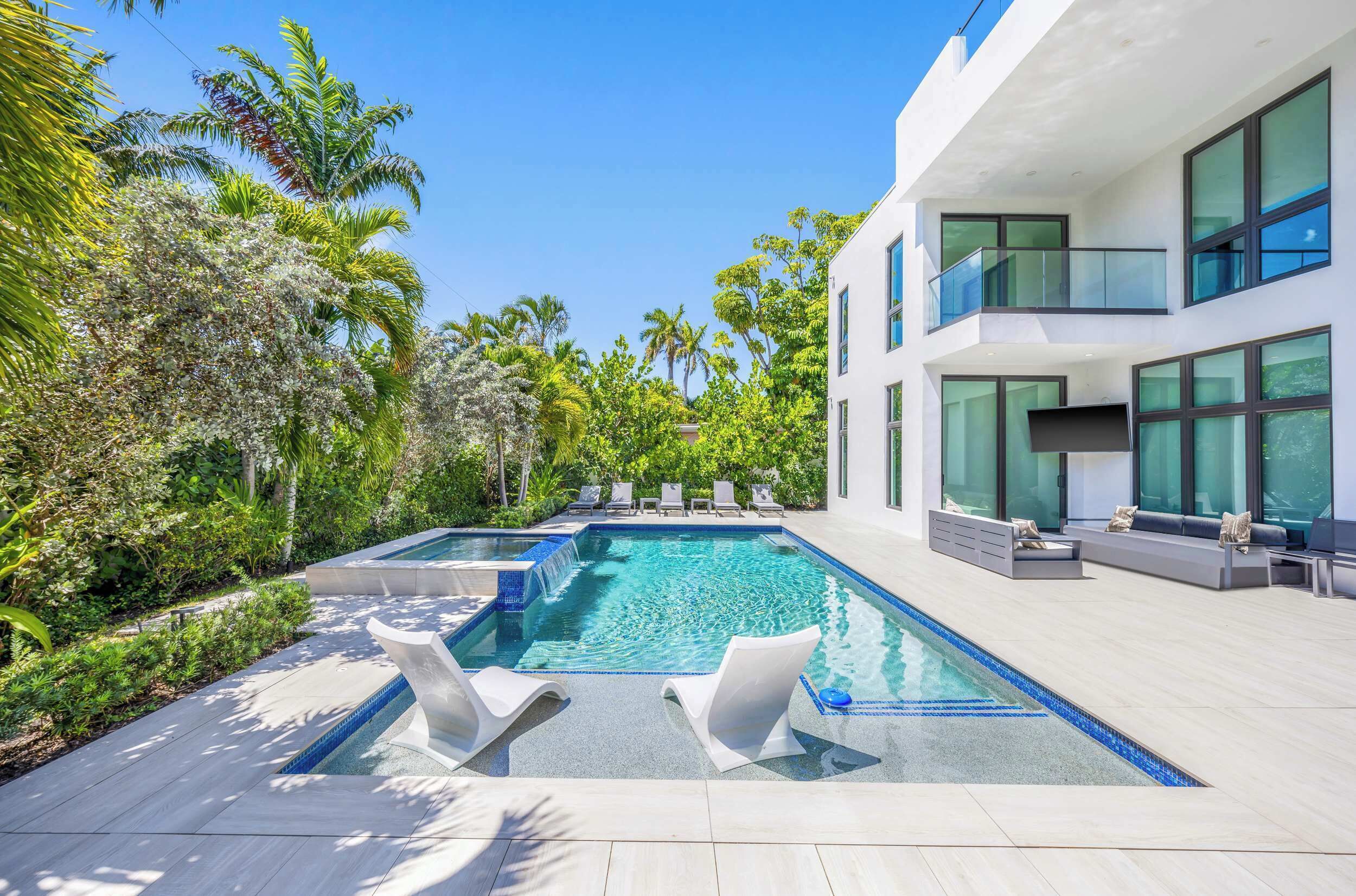 Una piscina riscaldata