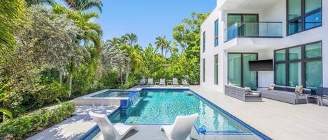 A heated pool