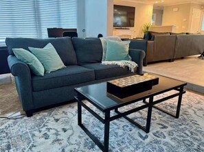 TV, fireplace, offices