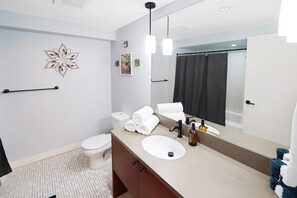 Hair dryer, towels