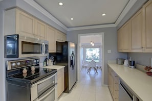 Microwave, oven, stovetop, dishwasher