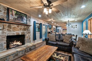 تلفزيون ذكي، مدفأة، ألعاب فيديو، مكتبة فيديو