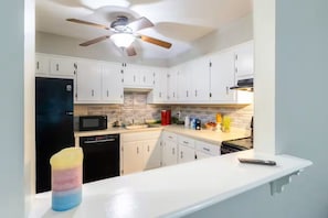 Microwave, oven, stovetop, dishwasher