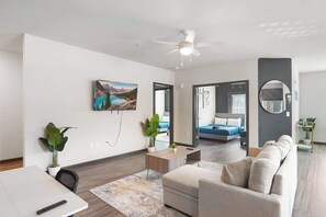 TV, offices - Luxe King 3 Bedroom Suite in North Raleigh NC! (Raleigh)