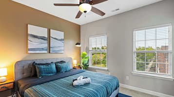 3 chambres, fer et planche Ă repasser, Wi-Fi, draps fournis