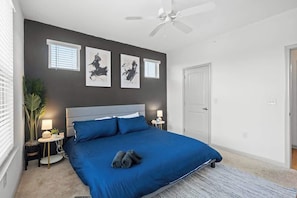 2 bedrooms, iron/ironing board, travel crib, WiFi