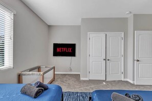 3 bedrooms, iron/ironing board, travel cot, WiFi