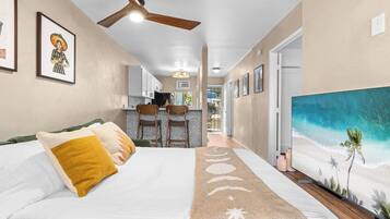 1 bedroom, iron/ironing board, travel crib, WiFi