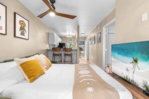 1 bedroom, iron/ironing board, travel crib, WiFi