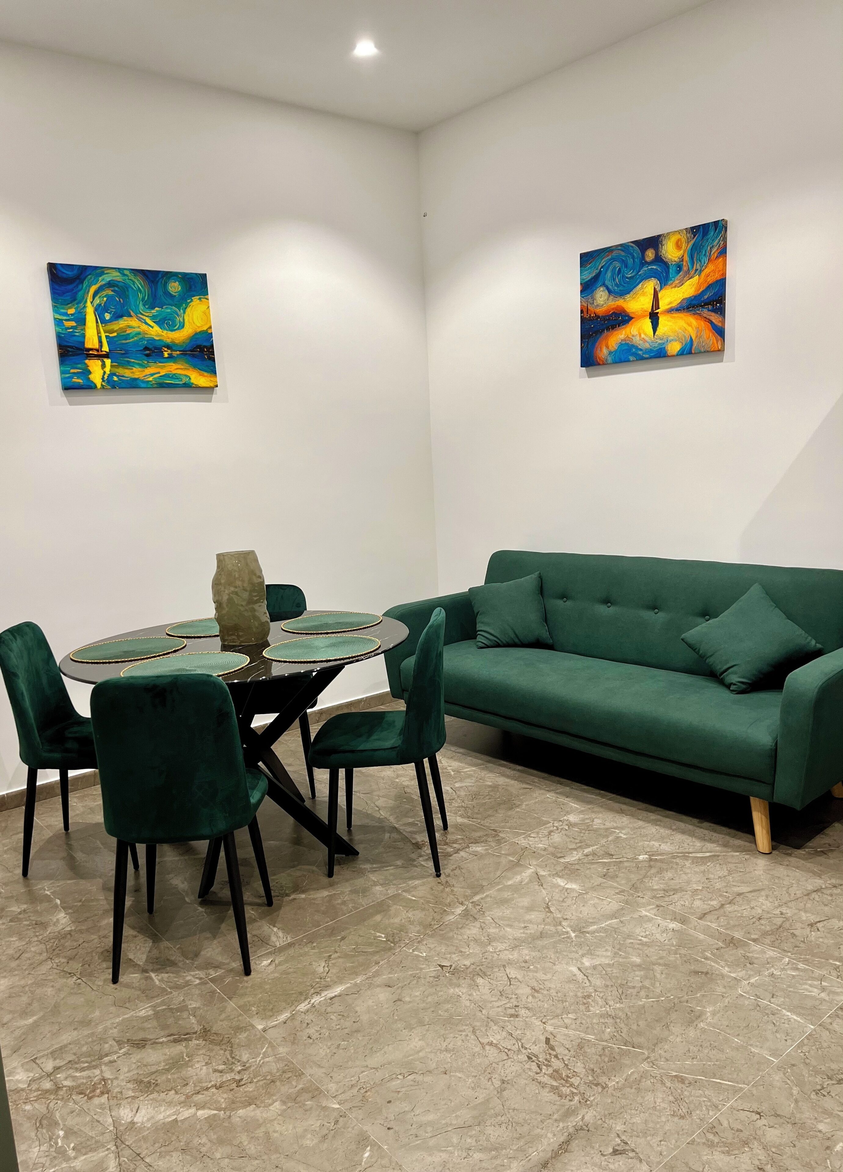 Deluxe Apartment | Living area | 50-inch flat-screen TV with digital channels, streaming services
