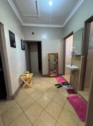 Towels, soap, toilet paper