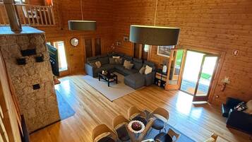 44-inch flat-screen TV with cable channels