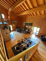 44-inch flat-screen TV with cable channels