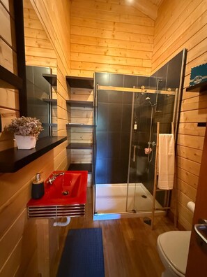 Towels, soap, shampoo, toilet paper