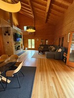 44-inch flat-screen TV with cable channels