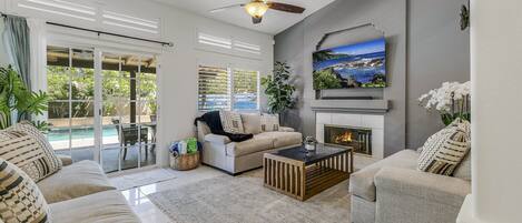 Ferienhaus, 3 Schlafzimmer | Wohnbereich | Smart-TV, Streaming-Dienste