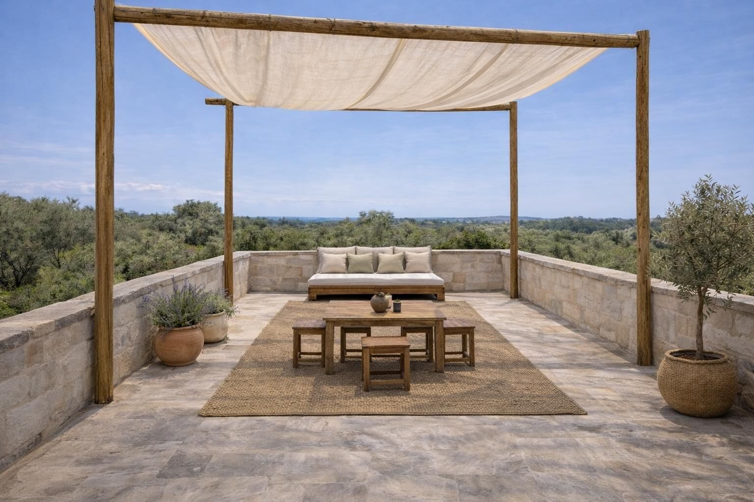 Comfort-Vierbettzimmer, 2 Queen-Betten, Terrasse | Terrasse/Patio