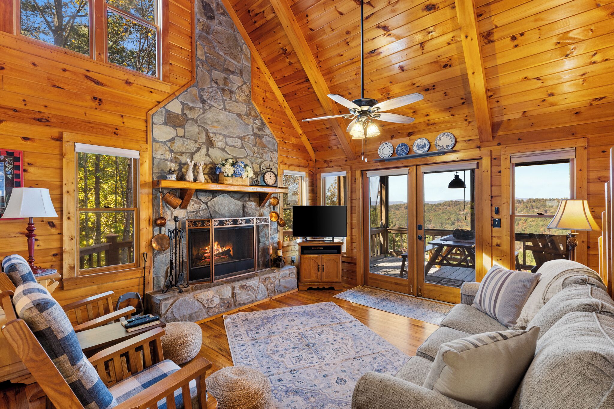 TV, fireplace, DVD player