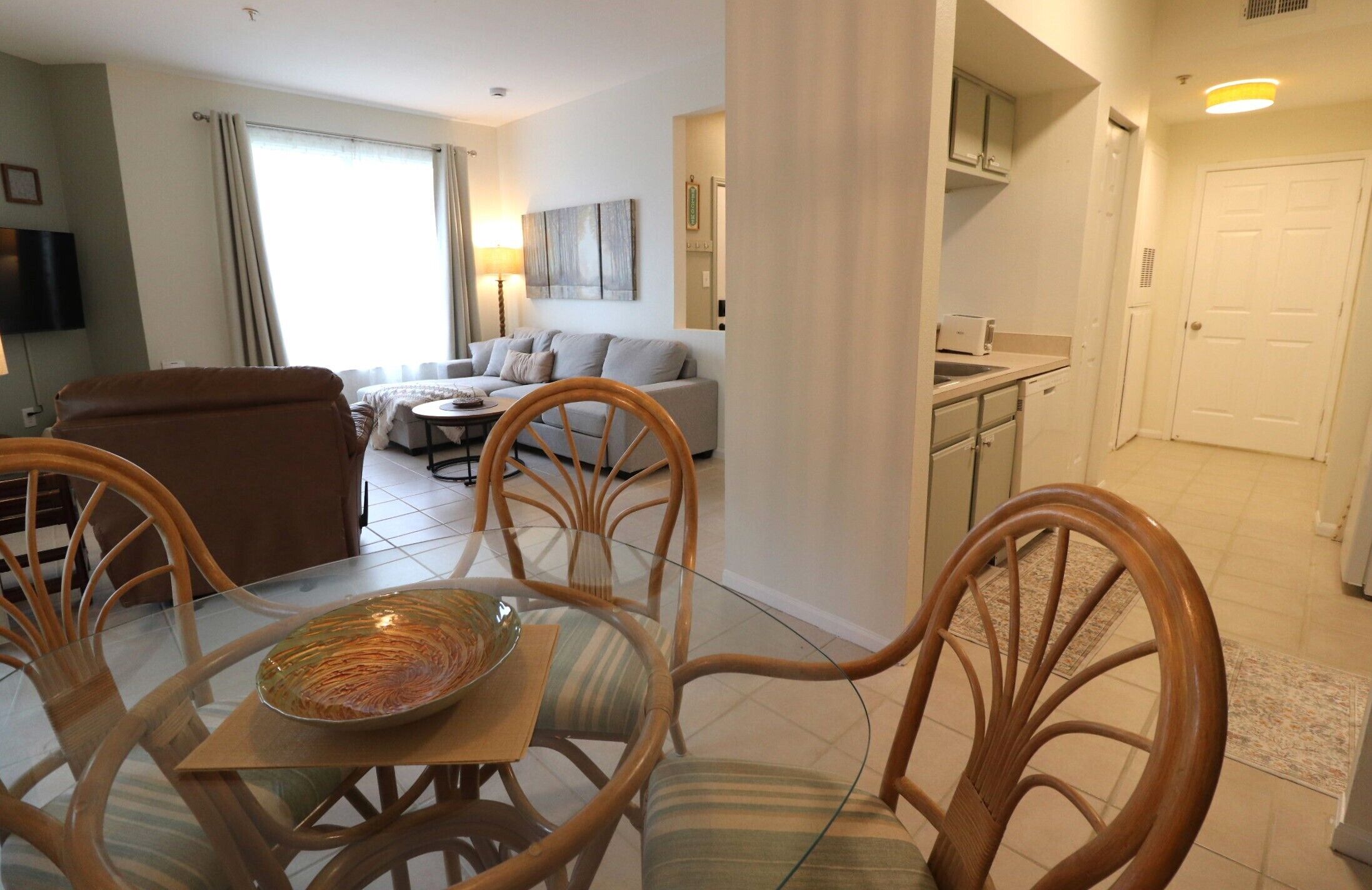 Dining area is open to the kitchen and living room