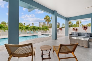 A heated pool