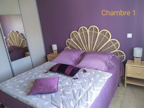 2 bedrooms, iron/ironing board, travel crib, bed sheets