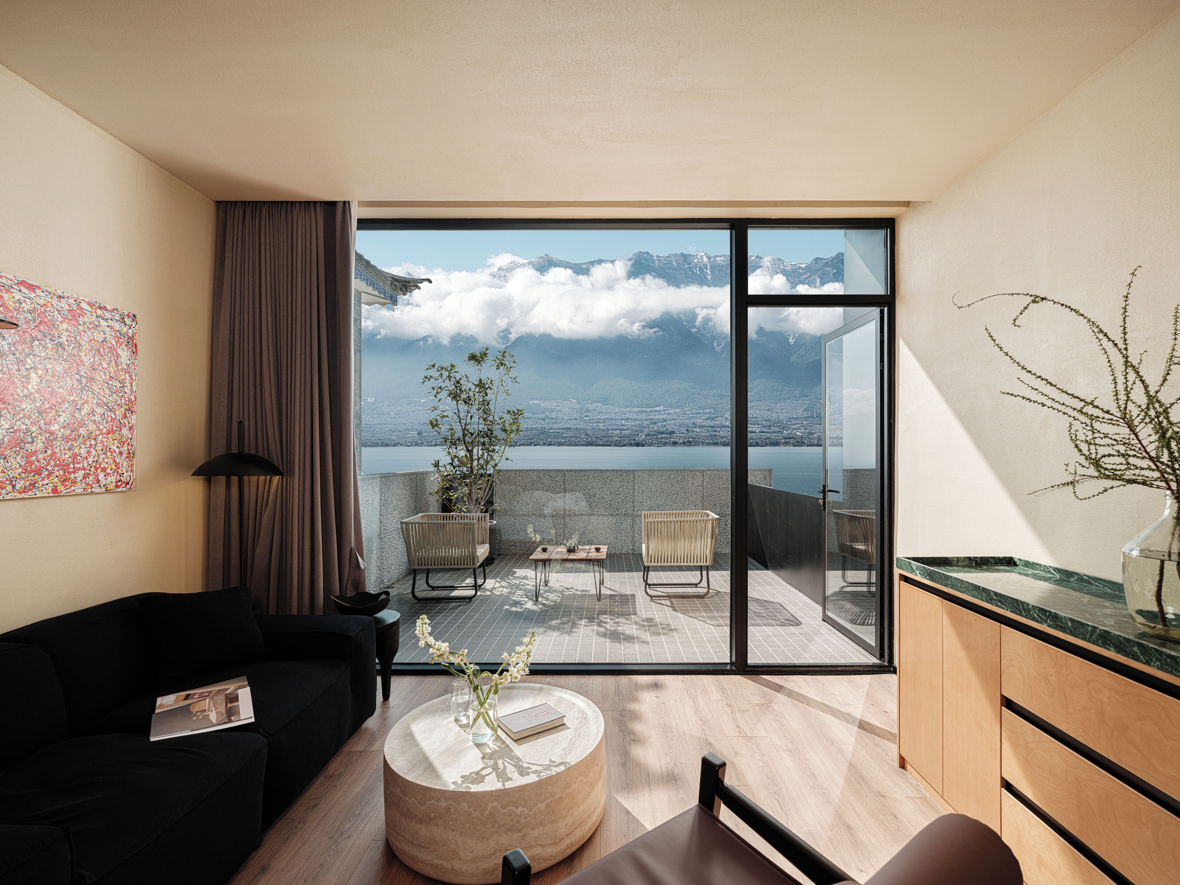 Habitación doble superior, 1 cama King size, patio, vista al mar | Vista desde la habitación