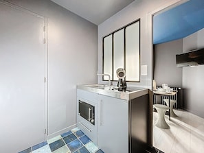 Appartement Deluxe, vue jardin | Cuisine privée