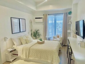 1 bedroom, internet, bed sheets