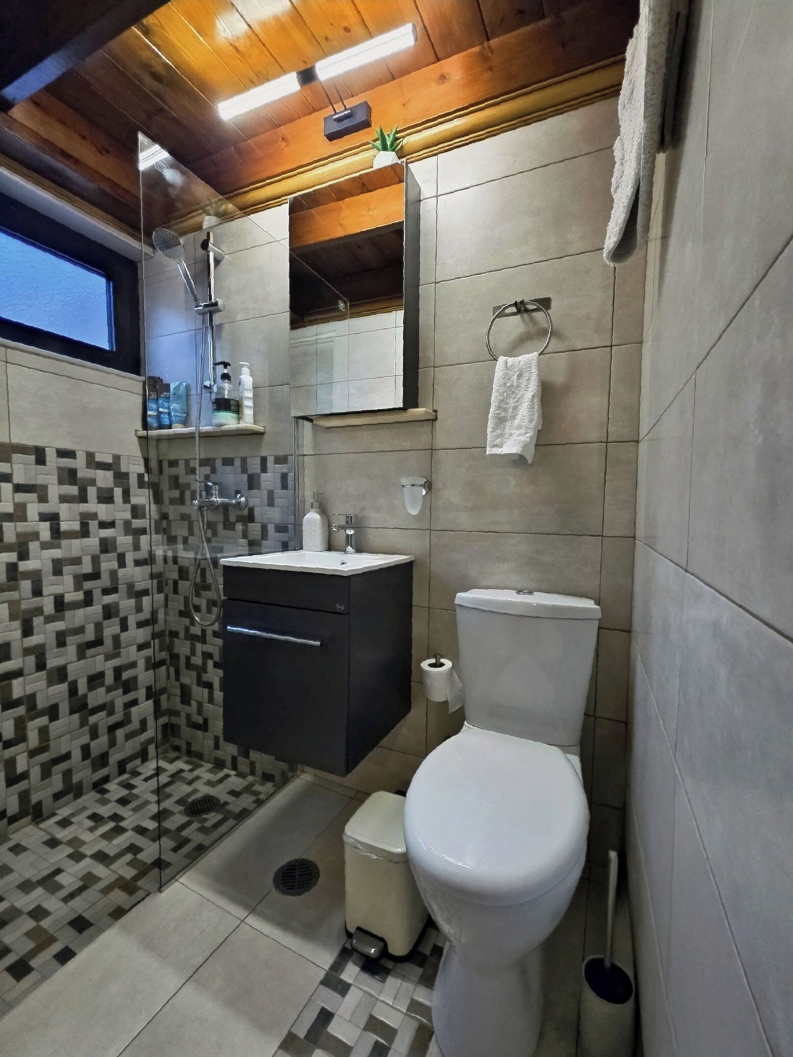 Produtos de toalete biodegradáveis, secador de cabelo, toalhas de banho 