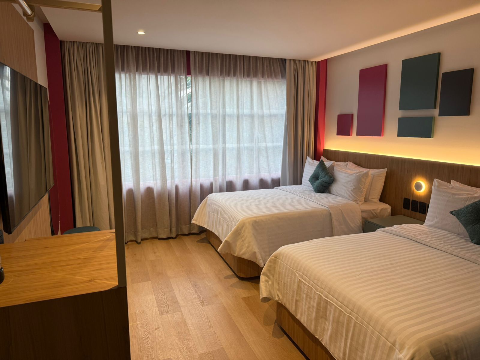 Deluxe kamer | Een kluis op de kamer, gratis wifi, beddengoed, rolstoeltoegang