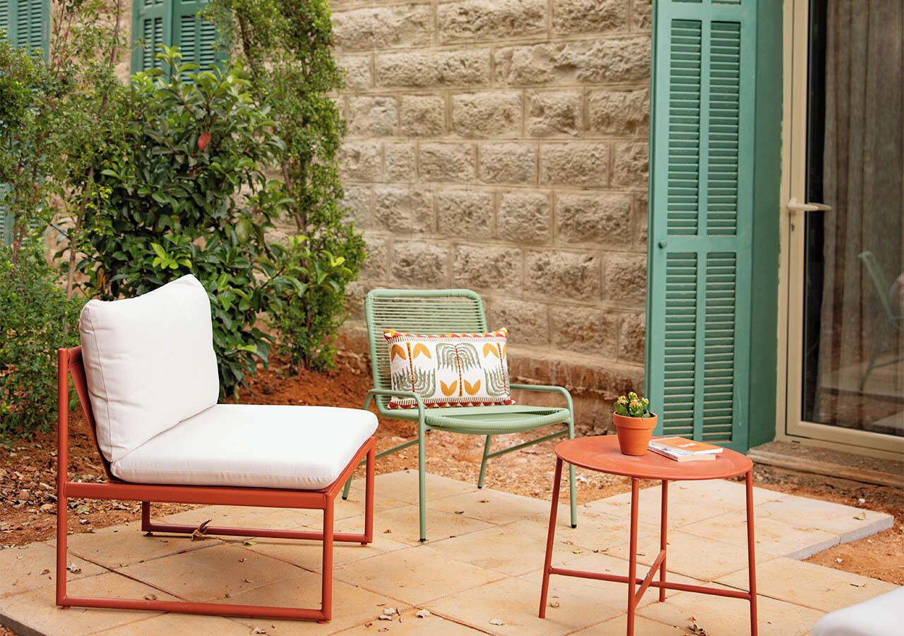 Quarto casal superior, varanda, vista para o jardim | Terraço/pátio