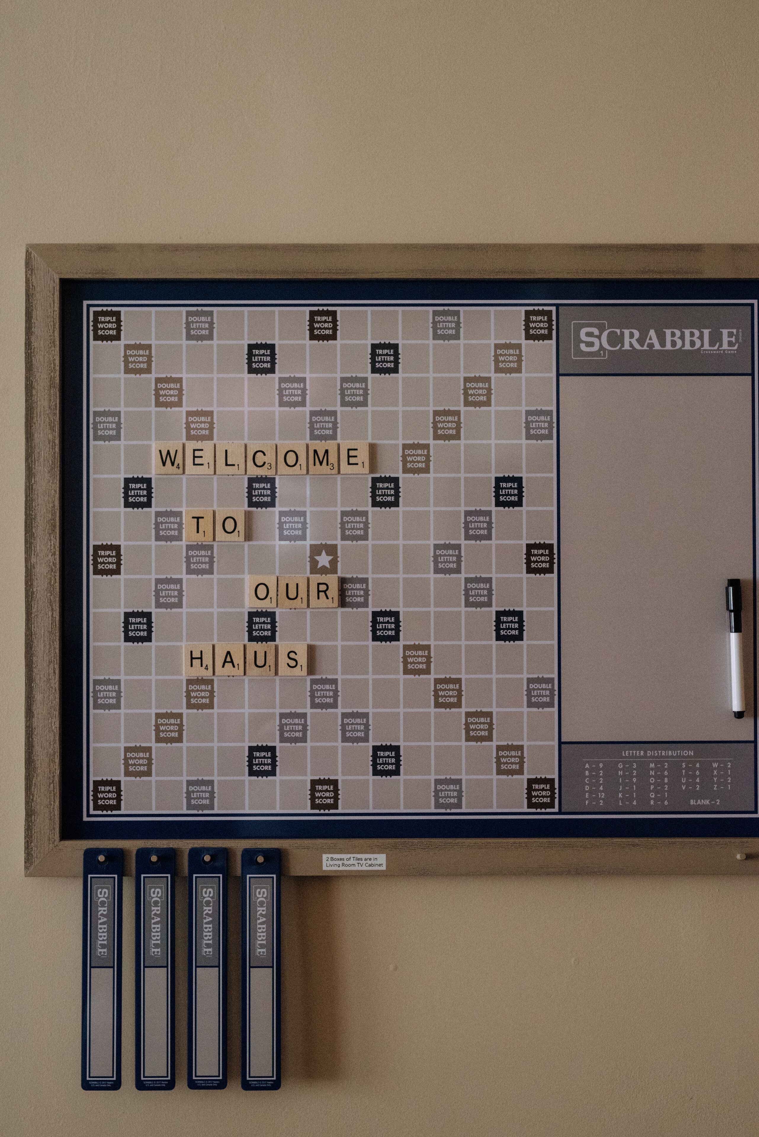 Wall Scrabble Board