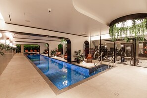 Indoor pool, a heated pool