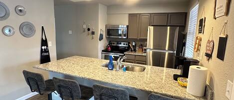 Microwave, oven, stovetop, dishwasher