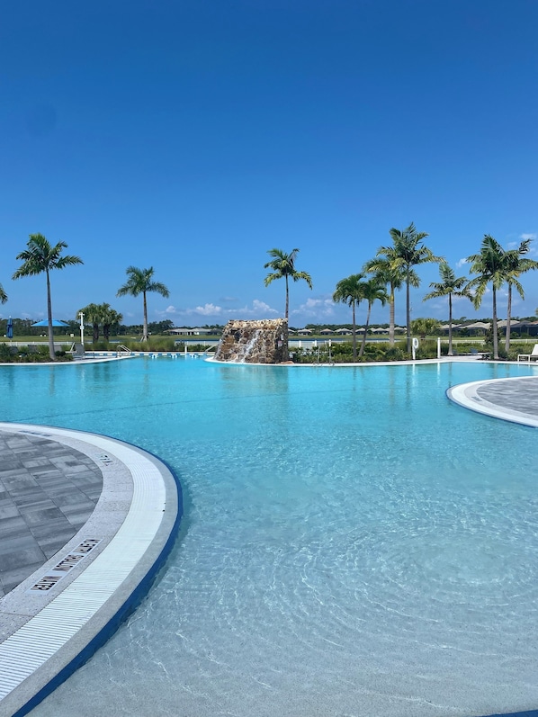 Outdoor pool, a heated pool