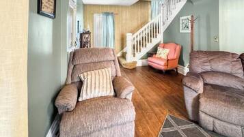 TV connectée, cheminée, jeux vidéo, lecteur de DVD