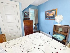 Desk, iron/ironing board, travel cot, free WiFi