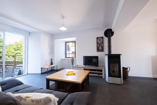 TV, DVD player, books