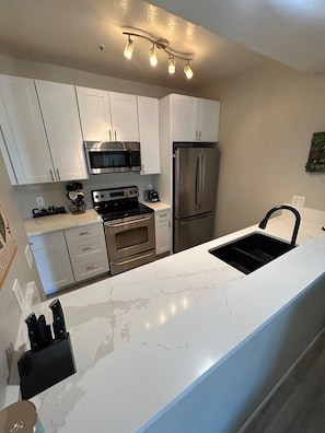 Microwave, oven, stovetop, dishwasher